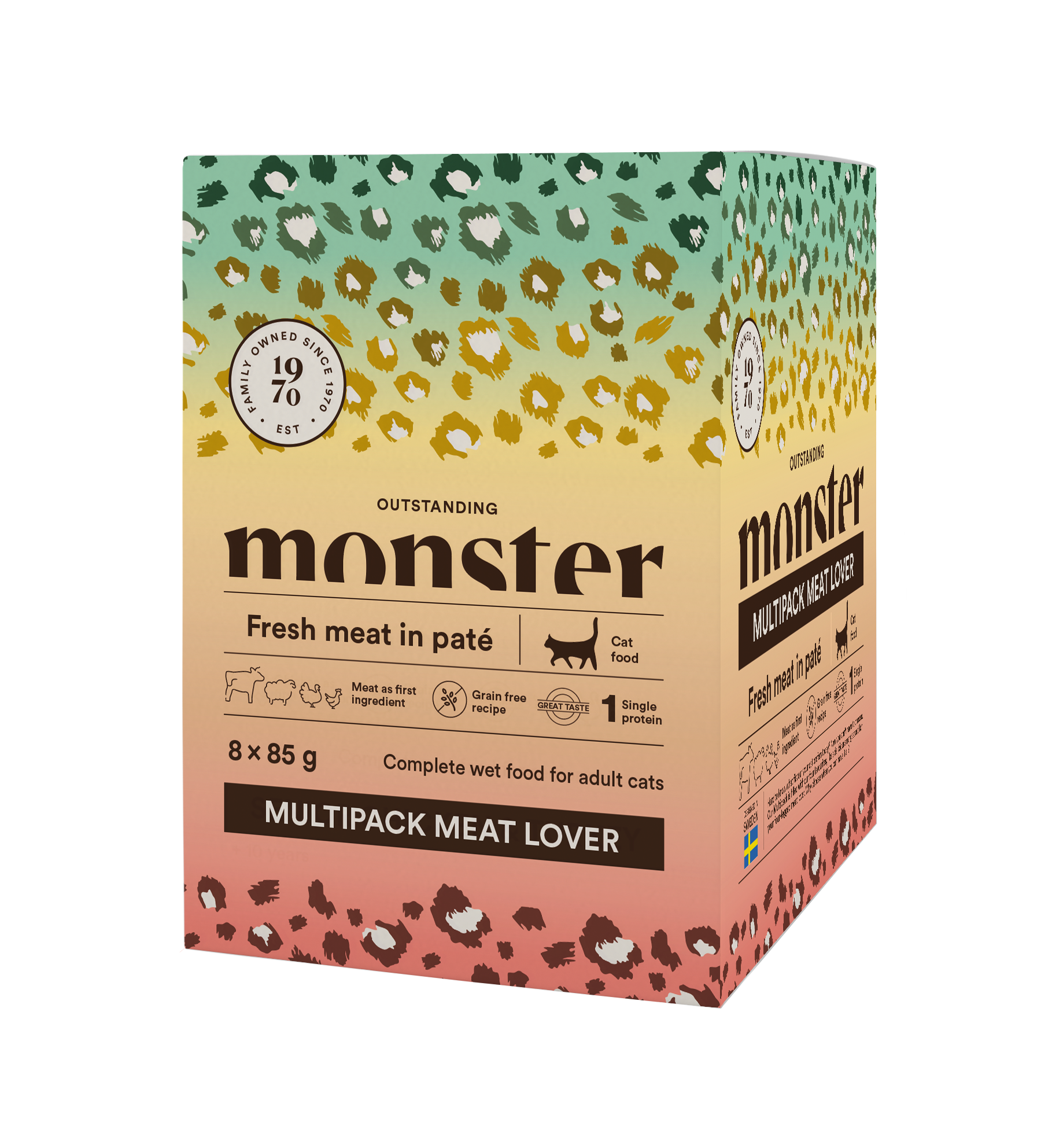 Monster Cat Mokra hrana v vreči - Multi Meat Lover 8x85g