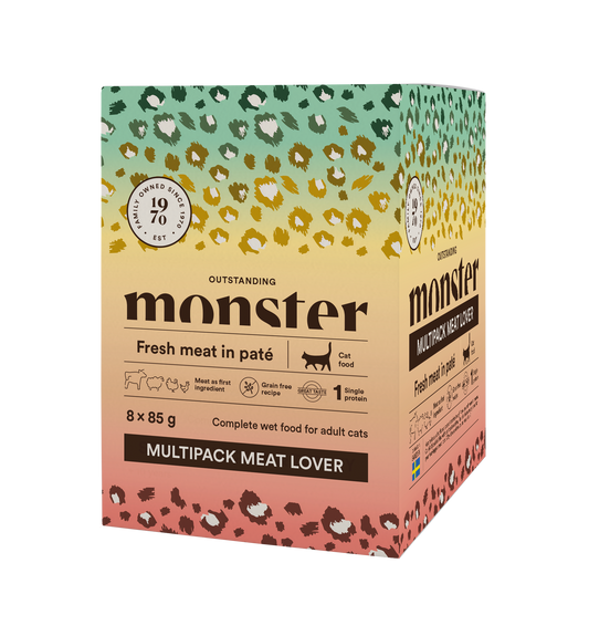 Monster Cat Mokra hrana v vreči - Multi Meat Lover 8x85g