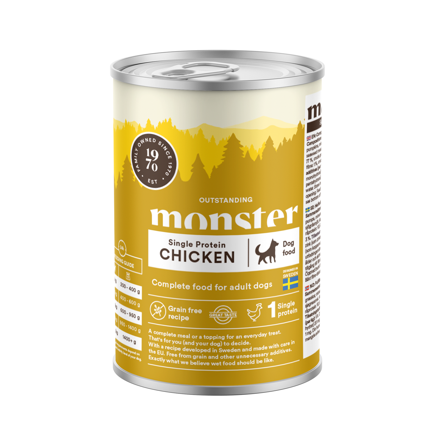 Monster Dog Mokra hrana za odrasle pse - Monoprotein Piščanec 400g