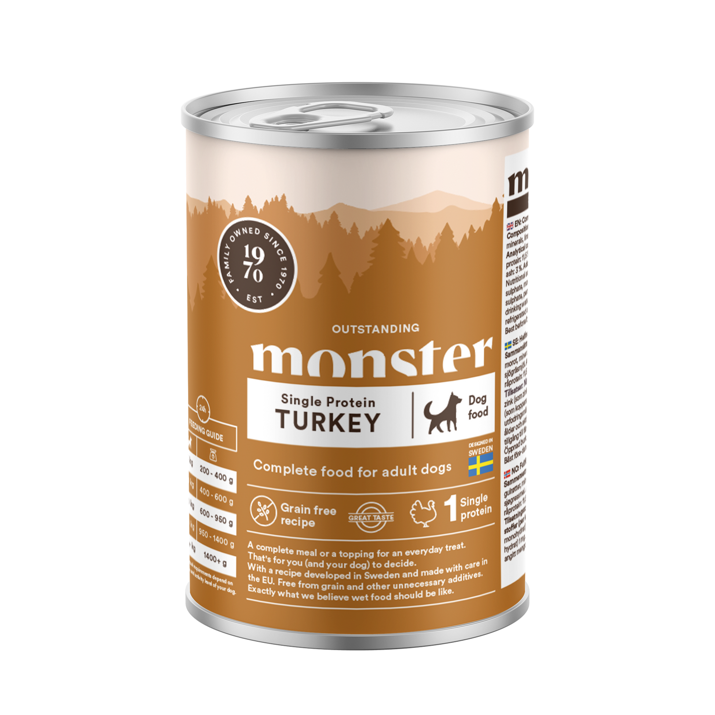 Monster Dog Mokra hrana za odrasle pse - Monoprotein Puran 400g
