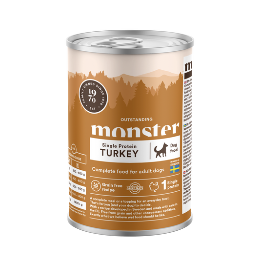Monster Dog Mokra hrana za odrasle pse - Monoprotein Puran 400g