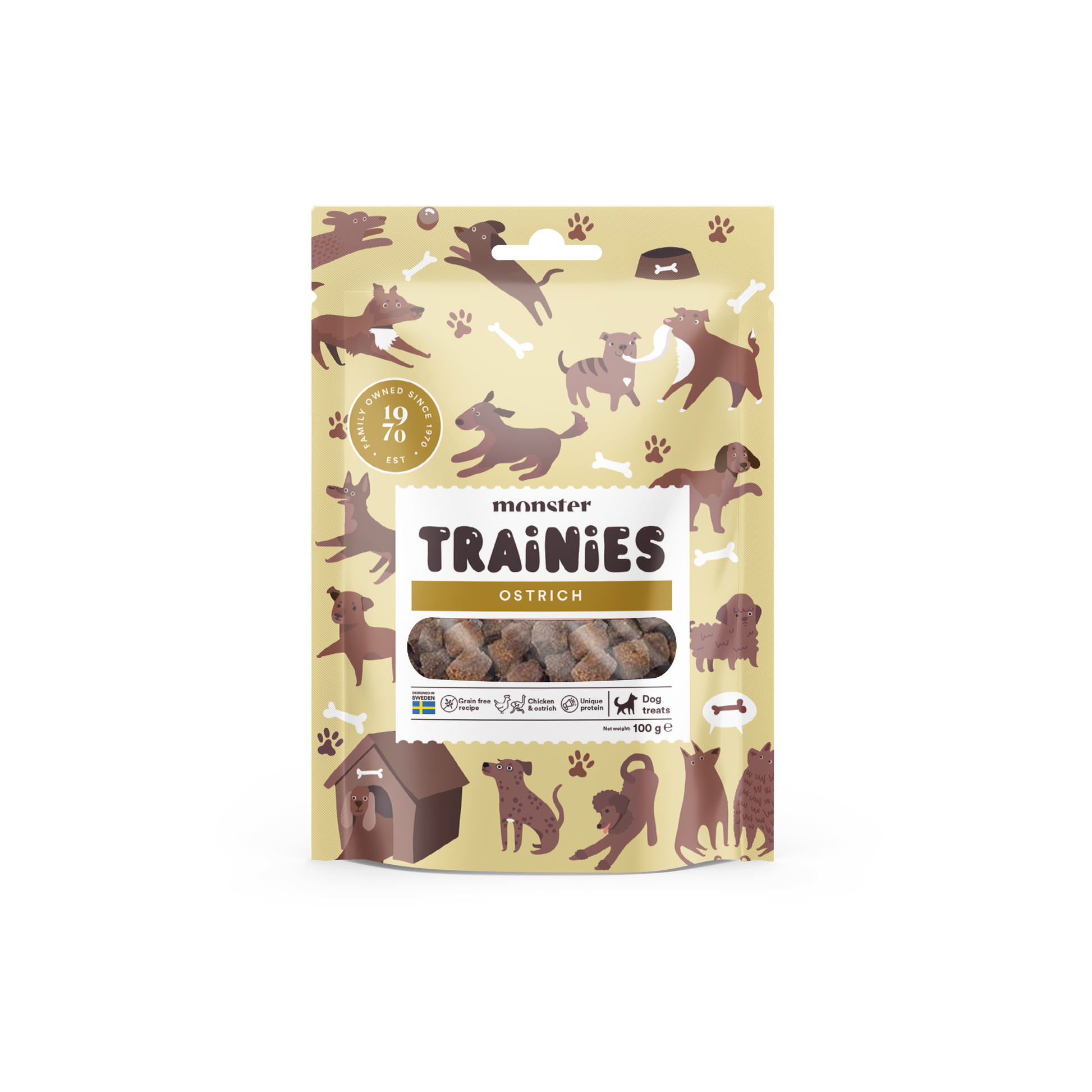 Monster Dog Trening Priboljški - Noj 100g
