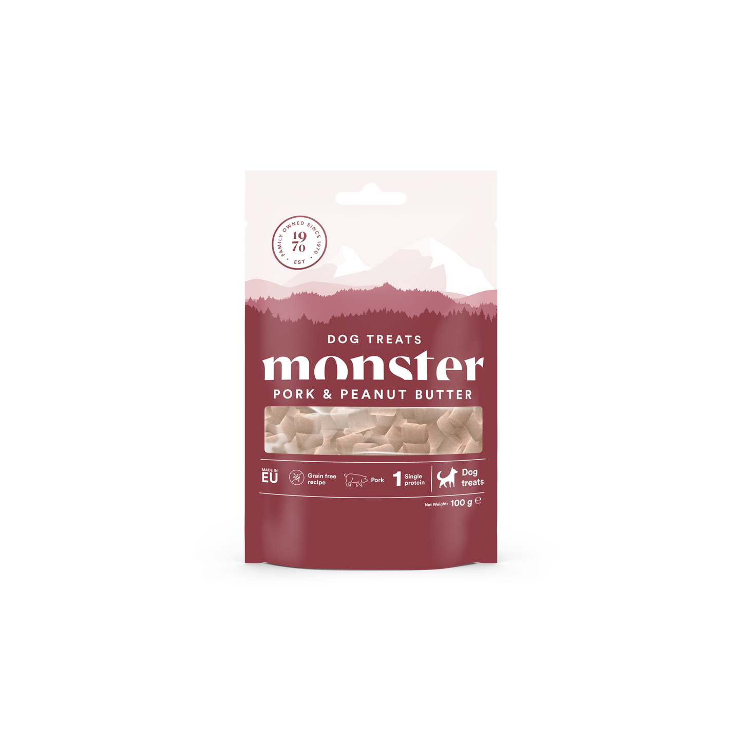 Monster Dog Baked Priboljški - Svinjina/Arašidi 100g