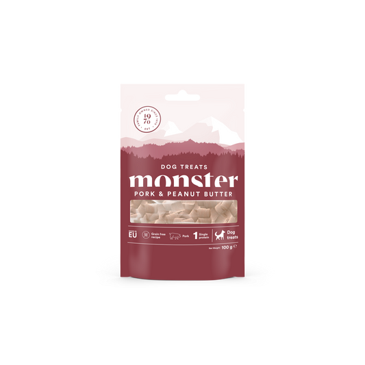 Monster Dog Baked Priboljški - Svinjina/Arašidi 100g